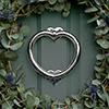 Heart Door Knocker in Nickel