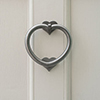 Heart Door Knocker in Polished