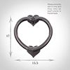 Heart Door Knocker in Polished