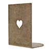 Heart Bookend in Antiqued Brass