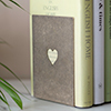 Heart Bookend in Antiqued Brass
