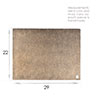 Rectangular Placemat in Lacquered Antiqued Brass
