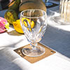 Square Coaster in Lacquered Antiqued Brass