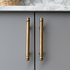 Small Morland Pull Handle in Antiqued Brass