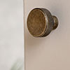 Small Richford Cabinet Knob in Antiqued Brass