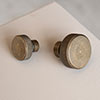 Small Richford Cabinet Knob in Antiqued Brass