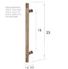 Liddington Pull Handle in Antiqued Brass