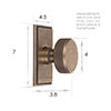 Large Hartford Cabinet Knob in Antiqued Brass