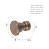Morland Wall Hook in Antiqued Brass