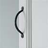 Hammered Door Pull in Matt Black