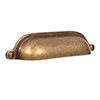 Larder Drawer Pull in Antiqued Brass