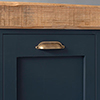 Larder Drawer Pull in Antiqued Brass