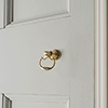 Rim Lock (Left) with Mews Handle, Polished Brass