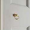 Rim Lock (Right) with Mews Handle, Polished Brass