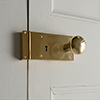 Rim Lock (Left) with Holkham Knob, Polished Brass