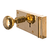 Rim Lock (Right) with Holkham Knob, Polished Brass