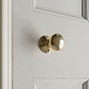 Rim Lock (Right) with Holkham Knob, Polished Brass