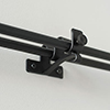 12/12mm Double Pole Centre Bracket in Matt Black