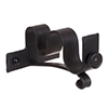 20/12mm Double Pole Centre Bracket in Matt Black