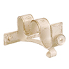 20/12mm Double Pole Centre Bracket in Old Ivory