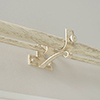 25/12mm Double Pole Centre Bracket in Old Ivory