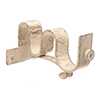 38/20mm Double Pole Centre Bracket in Old Ivory