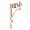 12/12mm Double Pole Standard Bracket in Old Ivory