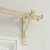 12/12mm Double Pole Standard Bracket in Old Ivory