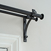 20/12mm Double Pole Standard Bracket in Matt Black