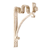 20/12mm Double Pole Standard Bracket in Old Ivory