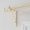 20/12mm Double Pole Standard Bracket in Old Ivory