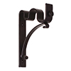 25/12mm Double Pole Standard Bracket in Matt Black