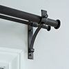 25/12mm Double Pole Standard Bracket in Matt Black