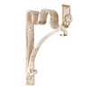 25/12mm Double Pole Standard Bracket in Old Ivory