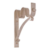 38/20mm Double Pole Standard Bracket in Old Ivory