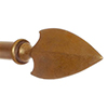 19mm Hasta Spear Finial in Antiqued Brass