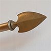 19mm Hasta Spear Finial in Antiqued Brass