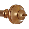 19mm Brass Empire Finial in Antiqued Brass