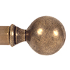 25mm Brass Ball Finial in Antiqued Brass