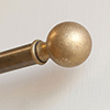 25mm Brass Ball Finial in Antiqued Brass