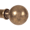 25mm Brass Ball Finial in Antiqued Brass