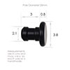 25mm Button Finial in Matt Black