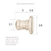25mm Button Finial in Old Ivory