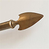 25mm Hasta Spear Finial in Antiqued Brass