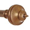 25mm Brass Empire Finial in Antiqued Brass