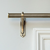 25mm Reeded Brass Pole in Antiqued Brass