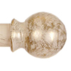 25mm Cannonball Finial in Old Ivory