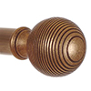 25mm Brass Reeded Ball Finial in Antiqued Brass