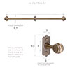 Utility Rail Kit 1M in Antiqued Brass