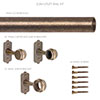 Utility Rail Kit 1M in Antiqued Brass